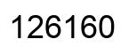 Number 126160 black image