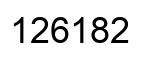 Number 126182 black image