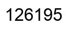 Number 126195 black image