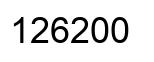 Number 126200 black image