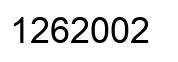 Number 1262002 black image