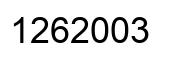 Number 1262003 black image