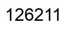Number 126211 black image