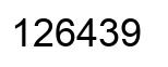 Number 126439 black image