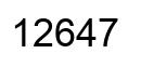 Number 12647 black image
