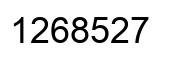 Number 1268527 black image