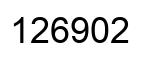 Number 126902 black image