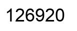 Number 126920 black image