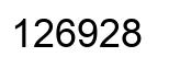 Number 126928 black image