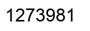 Número 1273981 imagen negro