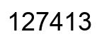 Number 127413 black image