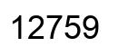 Number 12759 black image