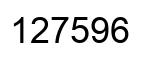 Number 127596 black image