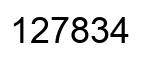 Number 127834 black image