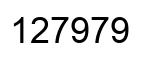 Number 127979 black image