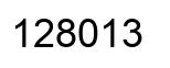 Number 128013 black image