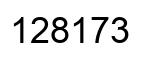 Number 128173 black image