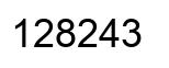 Number 128243 black image