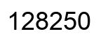 Number 128250 black image