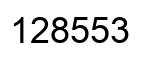 Number 128553 black image
