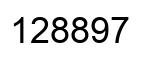 Number 128897 black image