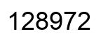 Number 128972 black image