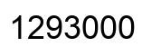Number 1293000 black image