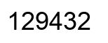 Number 129432 black image