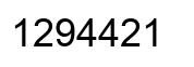 Number 1294421 black image
