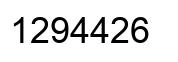 Number 1294426 black image
