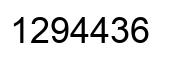 Number 1294436 black image
