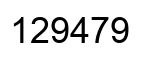 Number 129479 black image