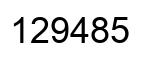 Número 129485 imagen negro