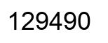 Number 129490 black image