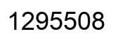 Number 1295508 black image
