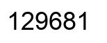 Número 129681 imagen negro