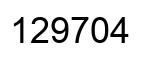 Number 129704 black image