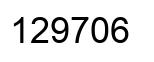 Number 129706 black image