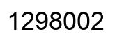 Number 1298002 black image