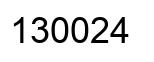 Número 130024 imagen negro