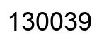 Número 130039 imagen negro