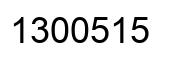 Number 1300515 black image