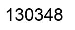 Number 130348 black image