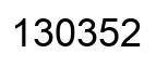 Number 130352 black image