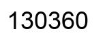 Number 130360 black image