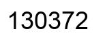 Number 130372 black image