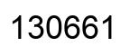 Number 130661 black image