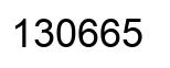 Number 130665 black image