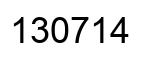 Número 130714 imagen negro