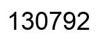 Number 130792 black image